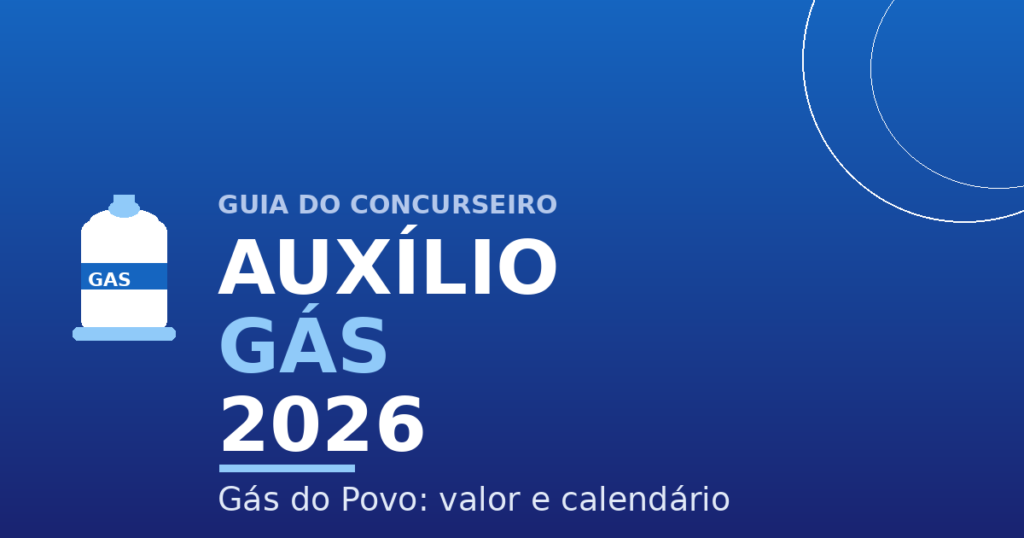 Auxílio Gás 2026 Gás do Povo valor calendário e quem tem direito
