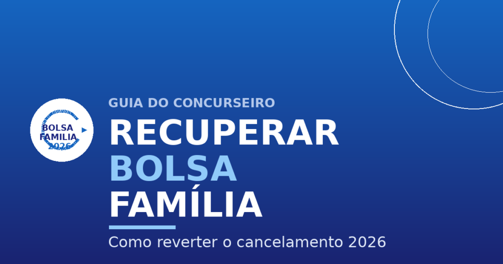 Como recuperar o Bolsa Família cancelado em 2026